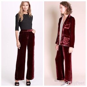 Jenni Kayne Birkin Pant in Wine Velvet